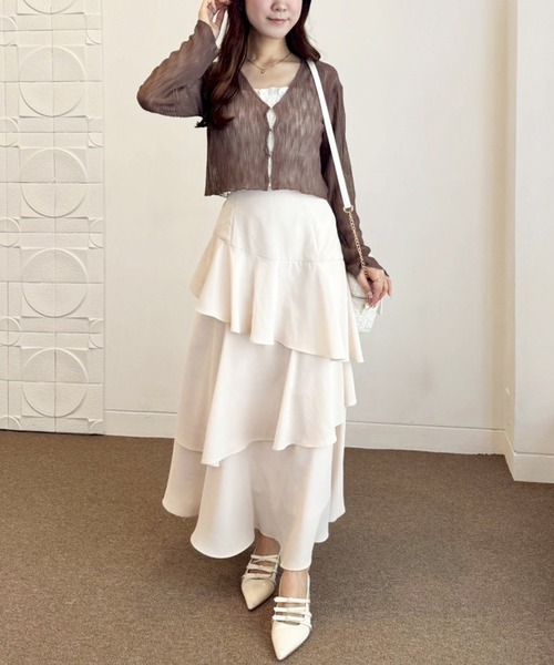 one after another NICE CLAUP（ワンアフターアナザーナイスクラップ）の「リボン付きポインテッドストラップシューズ（パンプス・レディース・アイボリー/ブラック/レオパード・S/M/L）」の14枚目の写真