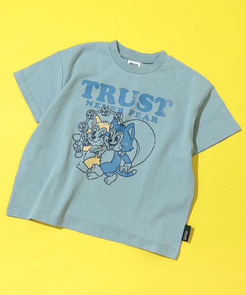 BREEZE（ブリーズ）の「【ジュニア対応】和POPモチーフTシャツ（Tシャツ/カットソー・キッズ・ブラック/サックスブルー/グレー/ピンク/レインボー/ライム/ベージュ/キナリ・80/90/100/110/120/130/140）」の6枚目の写真