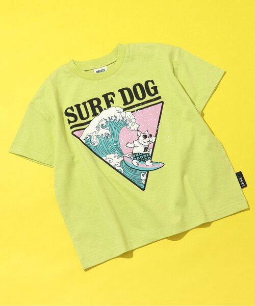 BREEZE（ブリーズ）の「【ジュニア対応】和POPモチーフTシャツ（Tシャツ/カットソー・キッズ・ブラック/サックスブルー/グレー/ピンク/レインボー/ライム/ベージュ/キナリ・80/90/100/110/120/130/140）」の5枚目の写真