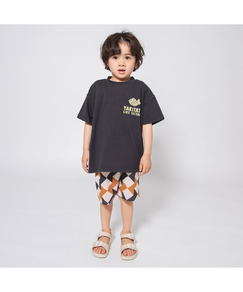 BREEZE（ブリーズ）の「【ジュニア対応】和POPモチーフTシャツ（Tシャツ/カットソー・キッズ・ブラック/サックスブルー/グレー/ピンク/レインボー/ライム/ベージュ/キナリ・80/90/100/110/120/130/140）」の19枚目の写真