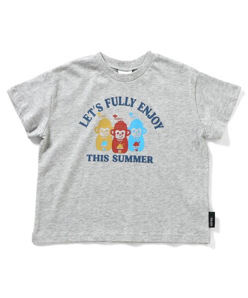 BREEZE（ブリーズ）の「【ジュニア対応】和POPモチーフTシャツ（Tシャツ/カットソー・キッズ・ブラック/サックスブルー/グレー/ピンク/レインボー/ライム/ベージュ/キナリ・80/90/100/110/120/130/140）」の9枚目の写真