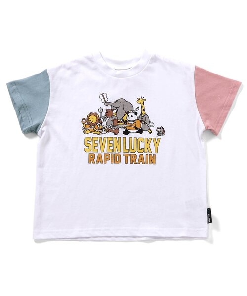 BREEZE（ブリーズ）の「【ジュニア対応】和POPモチーフTシャツ（Tシャツ/カットソー・キッズ・ブラック/サックスブルー/グレー/ピンク/レインボー/ライム/ベージュ/キナリ・80/90/100/110/120/130/140）」の10枚目の写真