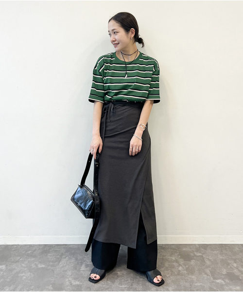 JOURNAL STANDARD（ジャーナルスタンダード）の「《追加4》汗ジミ防止ボーダービッグT（Tシャツ/カットソー・レディース・ブラウン/ベージュ系その他/ネイビー/グリーン系その他・FREE）」の21枚目の写真