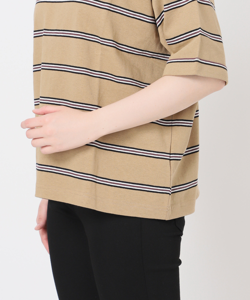 追加4》汗ジミ防止ボーダービッグT（Tシャツ/カットソー