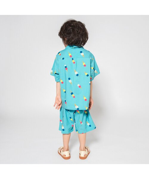 BREEZE（ブリーズ）の「【リンク/ジュニア対応】サマーシャツセットアップ（セットアップ・キッズ・ミント/イエロー・140/110/120/130/100/90/80）」の4枚目の写真