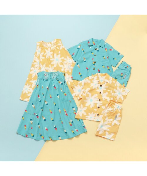 BREEZE（ブリーズ）の「【リンク/ジュニア対応】サマーシャツセットアップ（セットアップ・キッズ・ミント/イエロー・140/110/120/130/100/90/80）」の6枚目の写真