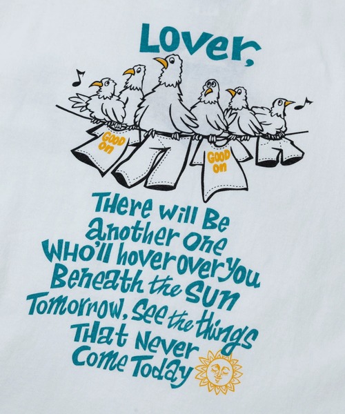 go slow caravan(ゴースローキャラバン)の「Good On/グッドオン 3 BIRD S/S TEE EX(Tシャツ/カットソー・メンズ・ホワイト/ブルー系その他・MEDIUM/X-LARGE/LARGE)」の13枚目の写真