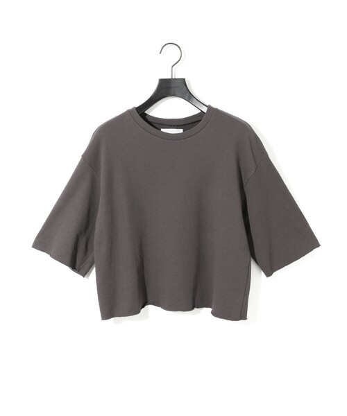 MIDIUMISOLID（ミディウミソリッド）の「MIDIUMISOLID for Ladies スウェットショートプルオーバー（Tシャツ/カットソー・レディース・ライトグレー/ブラック/チャコールグレー・FREE）」の3枚目の写真