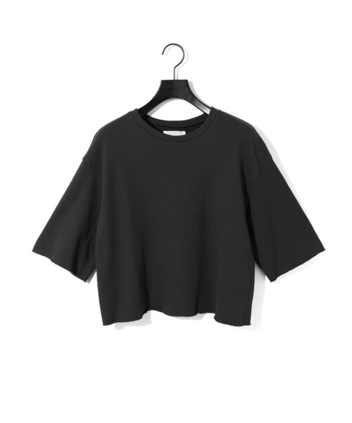 MIDIUMISOLID（ミディウミソリッド）の「MIDIUMISOLID for Ladies スウェットショートプルオーバー（Tシャツ/カットソー・レディース・ライトグレー/ブラック/チャコールグレー・FREE）」の2枚目の写真