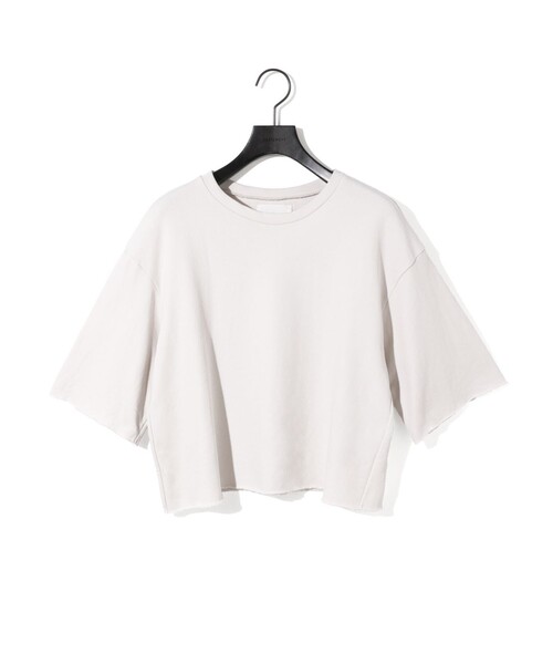 MIDIUMISOLID（ミディウミソリッド）の「MIDIUMISOLID for Ladies スウェットショートプルオーバー（Tシャツ/カットソー・レディース・ライトグレー/ブラック/チャコールグレー・FREE）」の4枚目の写真