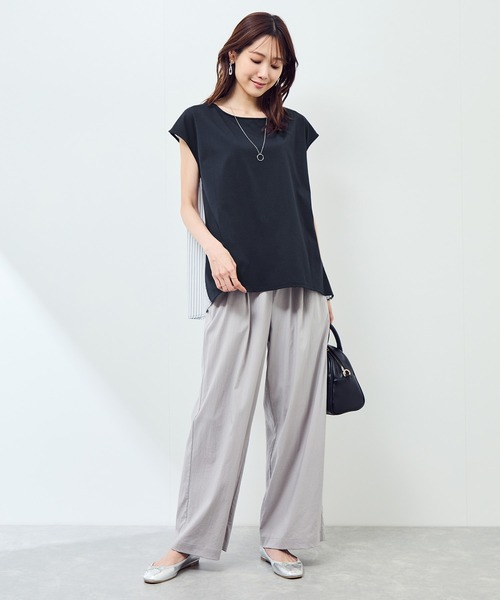 ROPE' PICNIC(ロペピクニック)の「ストライプドッキングフレンチスリーブプルオーバー(Tシャツ/カットソー・レディース・ホワイト系その他/ネイビー/ホワイト系その他4・38)」の18枚目の写真
