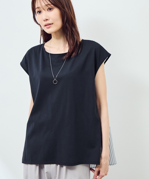 ROPE' PICNIC(ロペピクニック)の「ストライプドッキングフレンチスリーブプルオーバー(Tシャツ/カットソー・レディース・ホワイト系その他/ネイビー/ホワイト系その他4・38)」の20枚目の写真