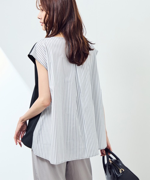 ROPE' PICNIC(ロペピクニック)の「ストライプドッキングフレンチスリーブプルオーバー(Tシャツ/カットソー・レディース・ホワイト系その他/ネイビー/ホワイト系その他4・38)」の22枚目の写真