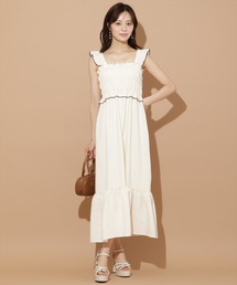 WILLSELECTION | 【7/10(thu)10時発売】肩フリルシャーリングワンピース(ワンピース)