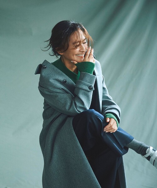 Demi-Luxe BEAMS（デミルクス ビームス）の「AK+1 / ボンディング コート（ステンカラーコート・レディース・グレー/ブラウン・36/38）」の15枚目の写真