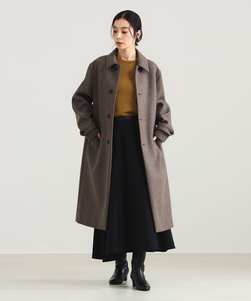 Demi-Luxe BEAMS（デミルクス ビームス）の「AK+1 / ボンディング コート（ステンカラーコート・レディース・グレー/ブラウン・36/38）」の17枚目の写真