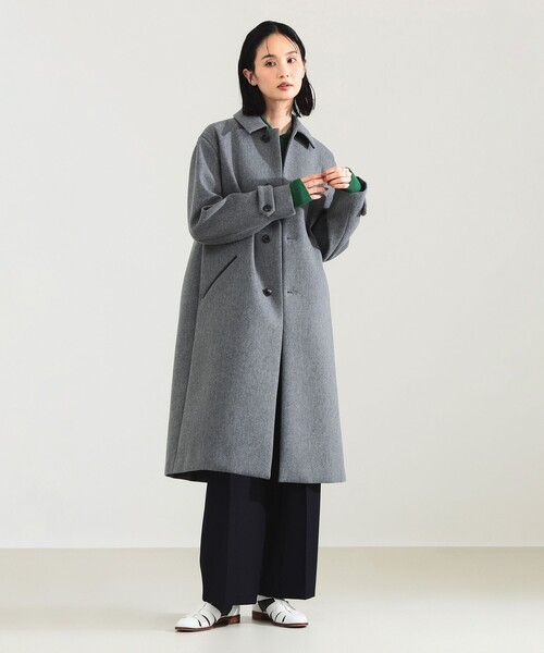 Demi-Luxe BEAMS（デミルクス ビームス）の「AK+1 / ボンディング コート（ステンカラーコート・レディース・グレー/ブラウン・36/38）」の21枚目の写真