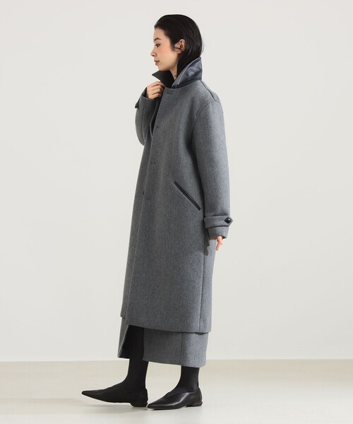 Demi-Luxe BEAMS（デミルクス ビームス）の「AK+1 / ボンディング コート（ステンカラーコート・レディース・グレー/ブラウン・36/38）」の7枚目の写真
