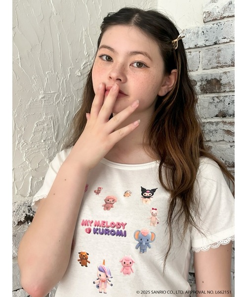 sanrio(サンリオ)の「【MY MELODY & KUROMI】 HEART ENCYCLOPEDIA TEE(Tシャツ/カットソー・レディース・ホワイト/ピンク・FREE)」の11枚目の写真