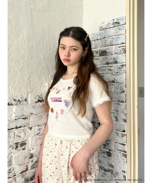 sanrio(サンリオ)の「【MY MELODY & KUROMI】 HEART ENCYCLOPEDIA TEE(Tシャツ/カットソー・レディース・ホワイト/ピンク・FREE)」の17枚目の写真