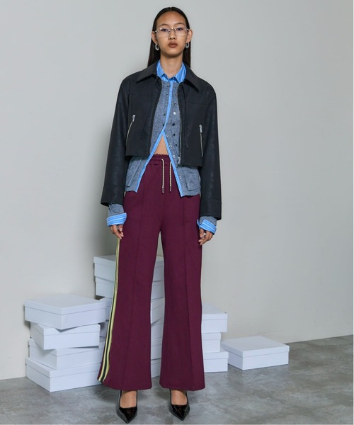 MAISON SPECIAL(メゾンスペシャル)の「Lace Up Balmacaan Short Blouson/レースアップステンカラーショートブルゾン(ブルゾン・レディース・ブラック/ブラウン・FREE)」の4枚目の写真