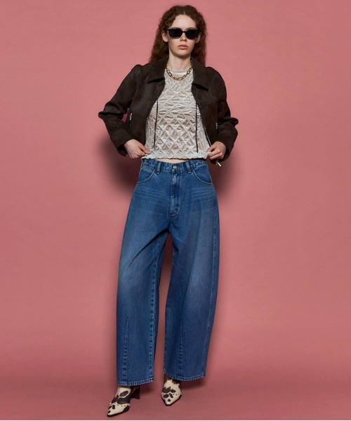 MAISON SPECIAL(メゾンスペシャル)の「Lace Up Balmacaan Short Blouson/レースアップステンカラーショートブルゾン(ブルゾン・レディース・ブラック/ブラウン・FREE)」の5枚目の写真