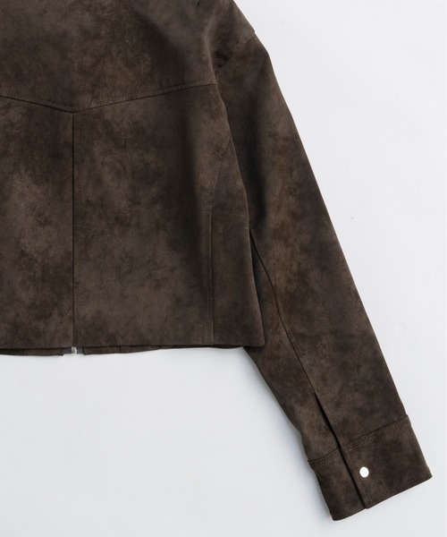 MAISON SPECIAL(メゾンスペシャル)の「Lace Up Balmacaan Short Blouson/レースアップステンカラーショートブルゾン(ブルゾン・レディース・ブラック/ブラウン・FREE)」の17枚目の写真
