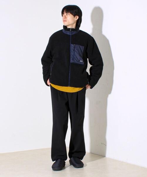 TAION(タイオン)の「【2WAYで着回せる】【UNISEX】GLOSTER配色別注 TAIONボア×ダウンブルゾン(ダウンジャケット/コート・メンズ・ブラック/ダークベージュ/アイボリー・XL/L/M)」の6枚目の写真