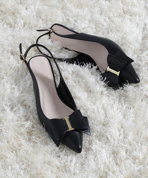 JILL by JILL STUART（ジルバイジルスチュアート）の「◇RIBBONディティールパンプス（パンプス・レディース・ブラック/ホワイト・LARGE/MEDIUM/SMALL）」の4枚目の写真