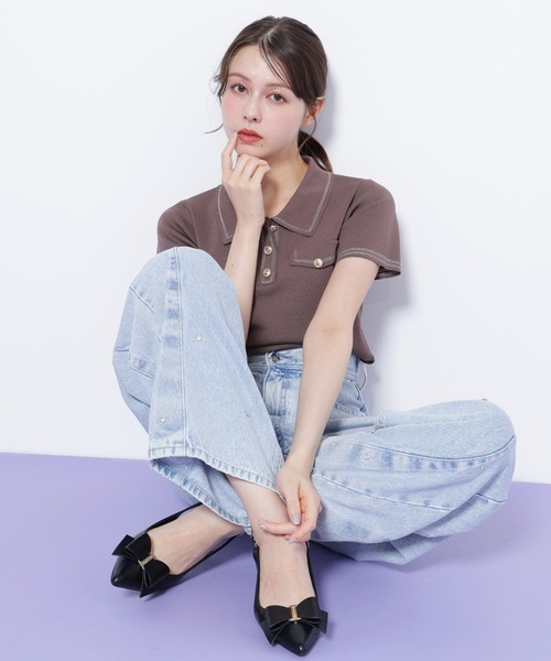 JILL by JILL STUART（ジルバイジルスチュアート）の「◇RIBBONディティールパンプス（パンプス・レディース・ブラック/ホワイト・LARGE/MEDIUM/SMALL）」の16枚目の写真