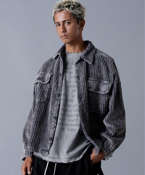 DANKE SCHON(ダンケシェーン)の「DankeSchon/ダンケシェーン/2.5W CHEMICAL CODUROY SHIRT(シャツ/ブラウス・メンズ・ブラック/グレー・M/L)」の3枚目の写真