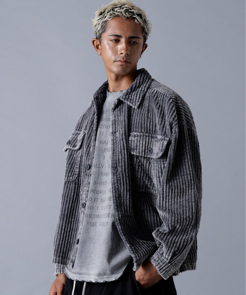 DANKE SCHON(ダンケシェーン)の「DankeSchon/ダンケシェーン/2.5W CHEMICAL CODUROY SHIRT(シャツ/ブラウス・メンズ・ブラック/グレー・M/L)」の4枚目の写真