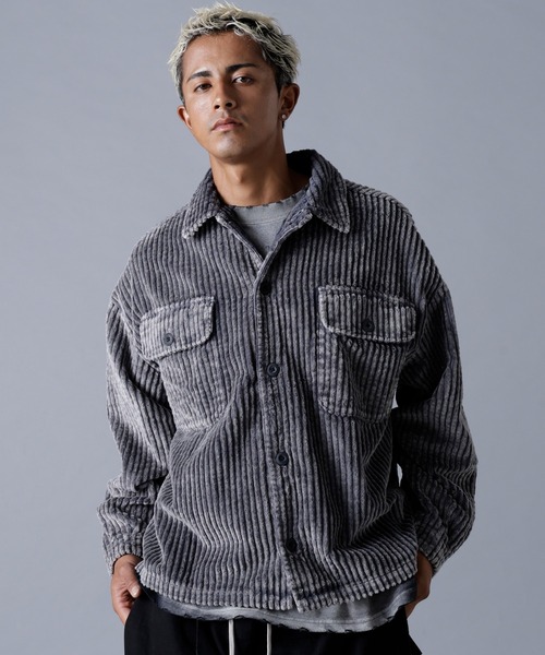 DANKE SCHON(ダンケシェーン)の「DankeSchon/ダンケシェーン/2.5W CHEMICAL CODUROY SHIRT(シャツ/ブラウス・メンズ・ブラック/グレー・M/L)」の7枚目の写真