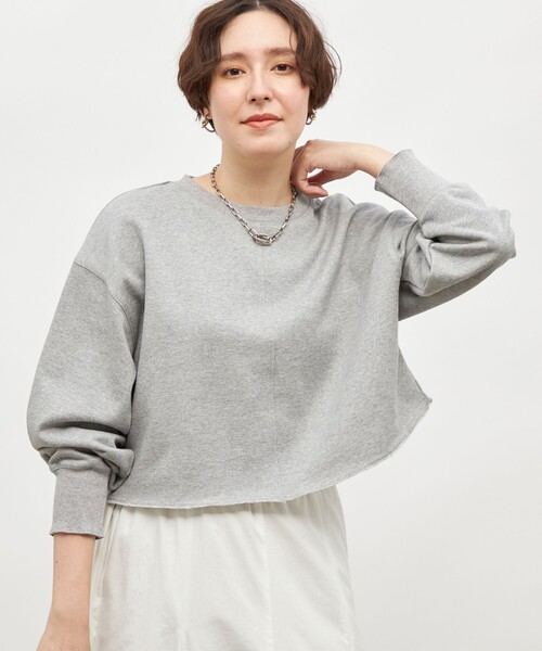 NOLLEY’S（ノーリーズ）の「ショート丈裏毛スウェット（スウェット・レディース・ブラック/アイボリー/ライトグレー・FREE）」の18枚目の写真