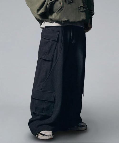 NOT4NERD(ノットフォーナード)の「NOT4NERD/ノットフォーナード/Incision Multi Cargo Sweat Pants(スウェットパンツ・メンズ・カーキ/グレー/ブラック・L/XL/M)」の6枚目の写真
