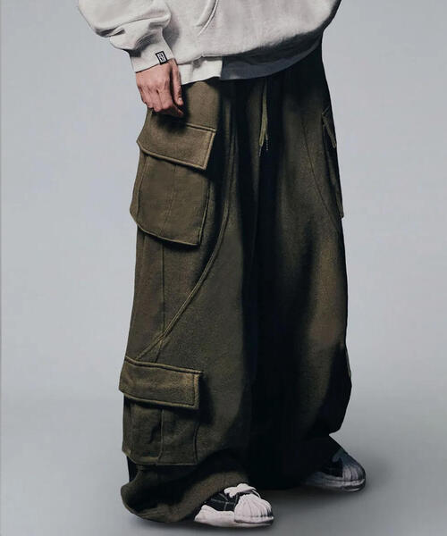NOT4NERD(ノットフォーナード)の「NOT4NERD/ノットフォーナード/Incision Multi Cargo Sweat Pants(スウェットパンツ・メンズ・カーキ/グレー/ブラック・L/XL/M)」の3枚目の写真