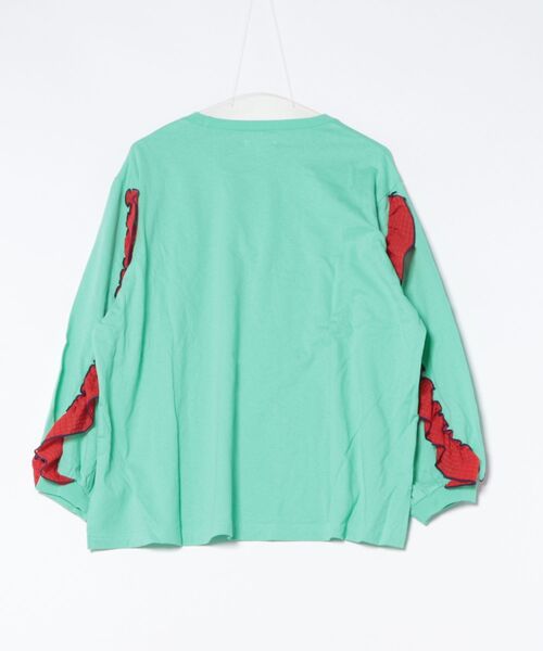 MARKEY'S（マーキーズ）の「ショルダーチェックフリルロンティー/おとな（Tシャツ/カットソー・レディース・チャコール/ホワイト/ライトグリーン/レッド・160cm）」の9枚目の写真