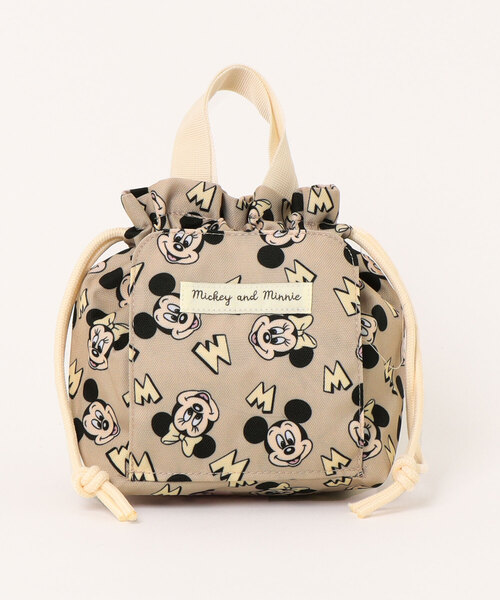 Disney(ディズニー)の「Disneyおむつ巾着ポーチ(おむつ用品/おむつポーチ・キッズ・グレイッシュベージュ/ベージュ/ホワイト・FREE)」の2枚目の写真
