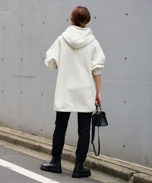 Champion 別注REVERSE WEAVE11.5OZフードハーフジップドロスト