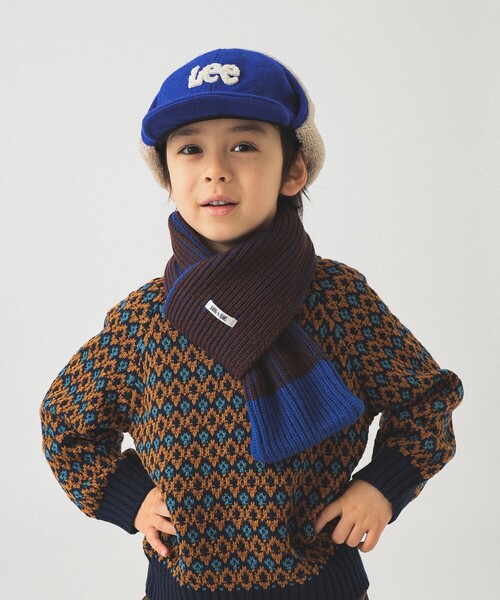 B:MING by BEAMS（ビーミングバイビームス）の「リブ マフラー 2025FW（マフラー・キッズ・ベージュ/ライトブラウン・ONE SIZE）」の9枚目の写真