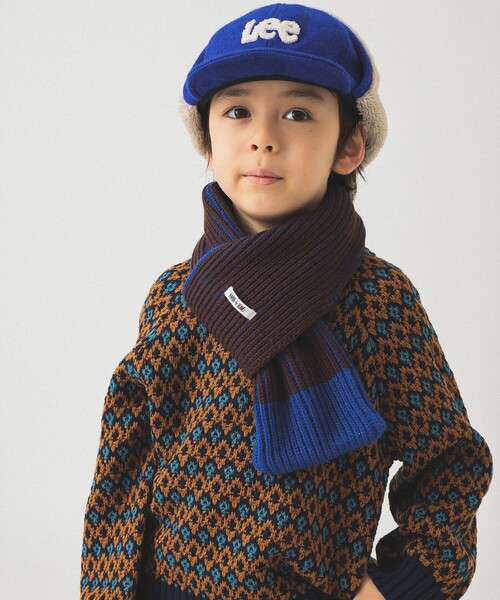 B:MING by BEAMS（ビーミングバイビームス）の「リブ マフラー 2025FW（マフラー・キッズ・ベージュ/ライトブラウン・ONE SIZE）」の10枚目の写真