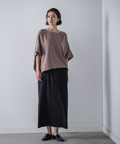 la.f…(ラエフ)の「ハイストレッチカットソーブラウス≪洗濯機で洗える≫(シャツ/ブラウス・レディース・キャメル/オフホワイト/ネイビー/ライトグレー・9号)」の16枚目の写真