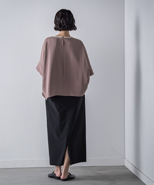 la.f…(ラエフ)の「ハイストレッチカットソーブラウス≪洗濯機で洗える≫(シャツ/ブラウス・レディース・キャメル/オフホワイト/ネイビー/ライトグレー・9号)」の18枚目の写真