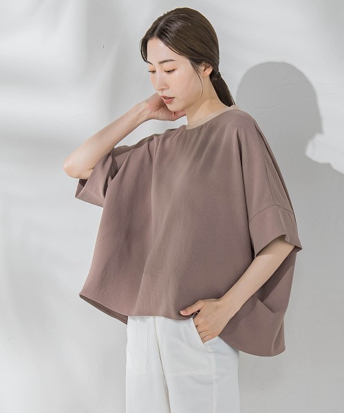 la.f…(ラエフ)の「ハイストレッチカットソーブラウス≪洗濯機で洗える≫(シャツ/ブラウス・レディース・キャメル/オフホワイト/ネイビー/ライトグレー・9号)」の20枚目の写真