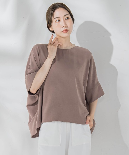 la.f…(ラエフ)の「ハイストレッチカットソーブラウス≪洗濯機で洗える≫(シャツ/ブラウス・レディース・キャメル/オフホワイト/ネイビー/ライトグレー・9号)」の19枚目の写真