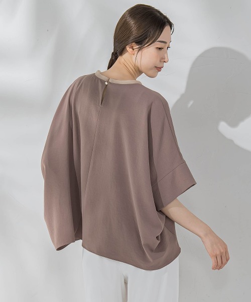 la.f…(ラエフ)の「ハイストレッチカットソーブラウス≪洗濯機で洗える≫(シャツ/ブラウス・レディース・キャメル/オフホワイト/ネイビー/ライトグレー・9号)」の11枚目の写真