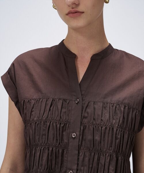 cloenc（クロエンス）の「【手洗い可】シャーリングブラウス（シャツ/ブラウス・レディース・ホワイト/ブラック/ブラウン系その他・02）」の19枚目の写真