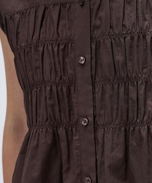 cloenc（クロエンス）の「【手洗い可】シャーリングブラウス（シャツ/ブラウス・レディース・ホワイト/ブラック/ブラウン系その他・02）」の22枚目の写真