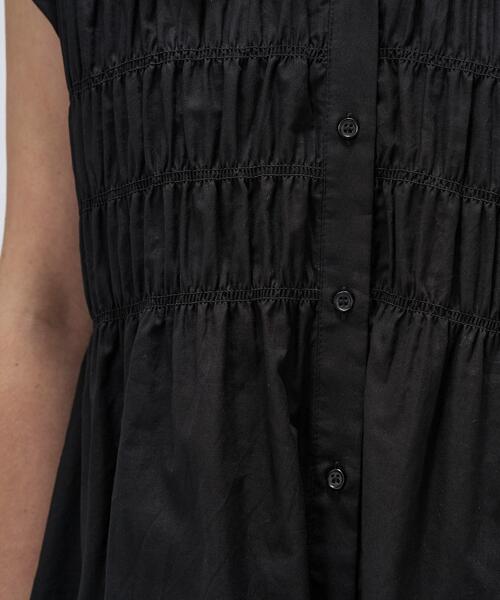 cloenc（クロエンス）の「【手洗い可】シャーリングブラウス（シャツ/ブラウス・レディース・ホワイト/ブラック/ブラウン系その他・02）」の5枚目の写真