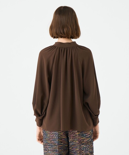 BALLSEY（ボールジィ）の「シアートロピカル ボウタイブラウス（シャツ/ブラウス・レディース・ブラック/ホワイト/ブラウン・36）」の7枚目の写真